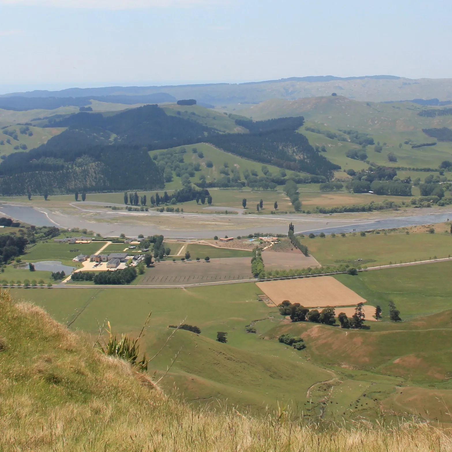 A river valley in the Hawke's Bay countryside